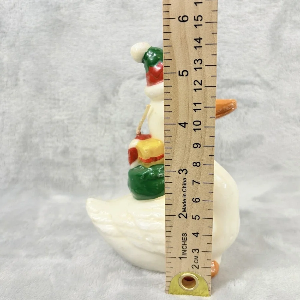 Vintage Style Christmas Goose‎ Candle Figurine Unused Holiday Decor ~6